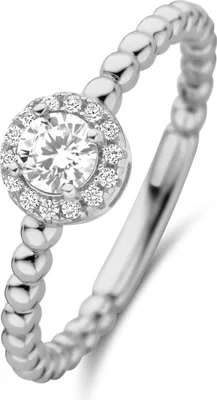 Produktbild von New Bling - 9NB-1450-50 - Silberring mit Zirkoniastein - 925 Sterlingsilber - Größe 50 - rhodiniert