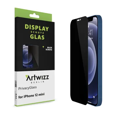 Produktbild von ARTWIZZ PrivacyGlass für iPhone 12 mini - Displayschutz aus Glas mit Anti-Blickschutz-Funktion