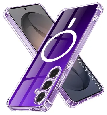 Obrázek produktu pro Techsuit – Shockproof Clear Silicone MagSafe – odolné silikonové pouzdro pro Samsung Galaxy S26 – čiré
