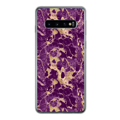 Produktbild von MuchoWow® Handyhülle Schutzhülle Hülle für Samsung Galaxy S10 Gold - Luxus - Marmor - Muster Silikon Softcase Handy Hülle - Handytasche