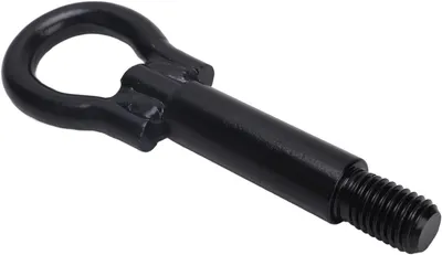 Imagen del producto de Gancho de remolque delantero - Para vehículos - Fabricado en acero forjado - 20 x 7 x 2 cm - Negro