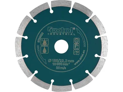 Produktbild von Diamanttrennscheibe Extol Industrial (8703033) segmentiert Grab Cut, 150x22,2mm, Trocken- und Nassschnitt