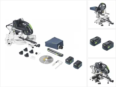 Produktbild von Festool KSC 60 EB-Basic KAPEX Akku Kapp Zugsäge 18 V / 36 V 216 mm Brushless + 2x Akku 5,0 Ah - ohne Ladegerät