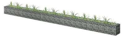 Produktbild von Gabionen-Hochbeet aus verzinktem Stahl 450×30×30 cm