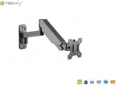 Zdjęcie produktu dla Techly ICA-LCD G112, 75 x 75 mm, 100 x 100 mm, -35 - 35°, -90 - 90°, 360°, Czarny