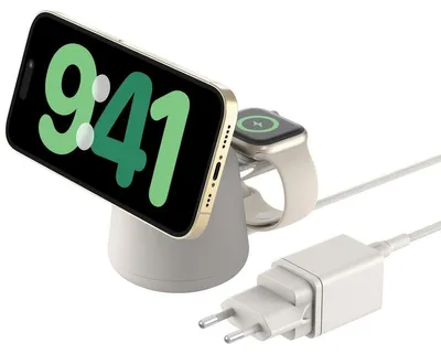 Zdjęcie produktu dla Belkin BOOST Charge PRO 15W mag. Lad.Qi2 2in1 sand WIZ027vfH37