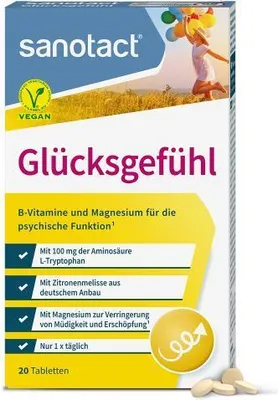 Produktbild von sanotact Glücksgefühl (20 Tabletten) - Natürlicher Stimmungsaufheller hochdosiert