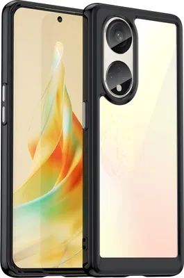 Produktbild von Oppo Reno8 T 5G Hülle, Klar Rückseite Stoßfeste TPU Silikon Bumper Schutzhülle für Oppo Reno8 T 5G Schwarz