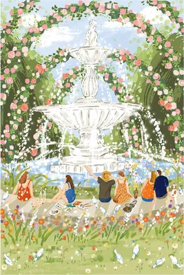 Produktbild von 2D Puzzle, Frühlingsbrunnen, Rolife, 1000 Teile
