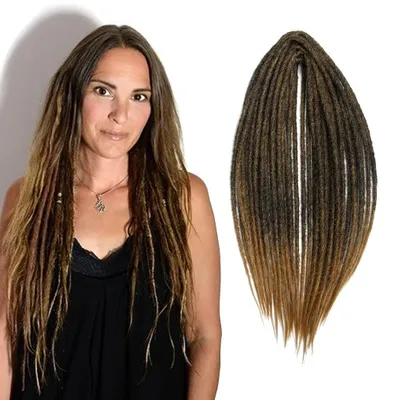 Zdjęcie produktu dla Solidchoice - Przedłużanie warkoczyków dreadlock, 20 cali, 10 pasemek
