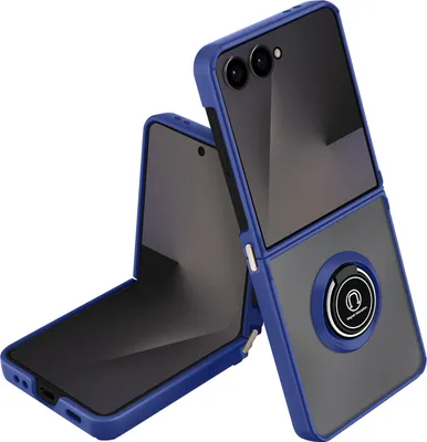 Productafbeelding van Avizar, hoesje voor de Samsung Galaxy Z Flip 7 (opvouwbaar), met magnetische ring, blauw