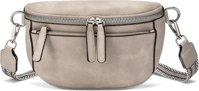 Produktbild von FIGESTIN Bauchtasche Damen Crossbody Bag Kunstleder Grau