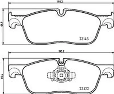 Produktbild von HELLA Bremsbeläge Satz Vorne Bremsklötze für JAGUAR F-PACE (X761) 8DB 355 024-741