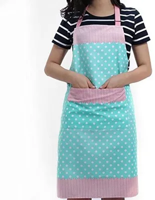 Produktbild von Damen Küchenschürze mit Taschen Restaurant Flirty Schürzen für Damen Koch, Cupcake, Cafe und Kellnerin (Blau)