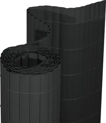 Produktbild von Jarolift Premium PVC Sichtschutzmatte, 80 x 500 cm, grau , wetterfest, UV-beständig & robust für Balkon, Terrasse und Garten