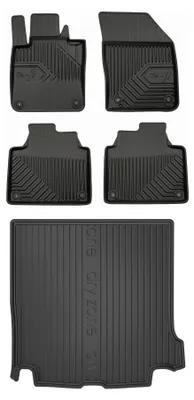Productafbeelding van Rubberen automatten + kofferbakmat voor Volvo V90 2016-2025 (stationwagen) – 5-delig, zwart, op maat – Wielganizator