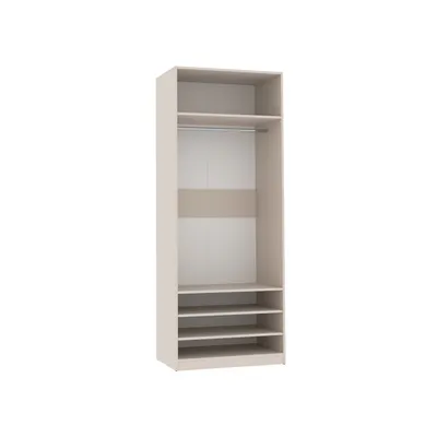 Produktbild von TRES03 Kleiderschrank 80cm mit Einlegeböden und Kleiderstange-Graubeige Cashmere