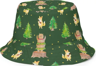 Produktbild von Mr. & Mrs. Panda Sonnenhut Waldtiere Aloha Größe S/M - Grün - Geschenk, Bär, Musik, Fischerhut, Anglerhut, Sommermütze, Lachen, Bucket Hat, Igel, Hase, Lustige Sprüche