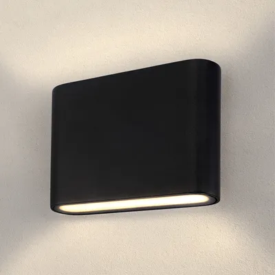 Produktbild von Ledvion - LED Wandleuchte Mira S Schwarz - 3000K - 6W - IP54 -  EU - 3000K - Warmweiß