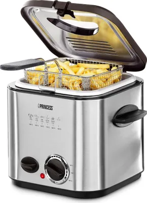 Productafbeelding van Princess 182611, Friteuse, 1,2 liter, 90 °C, 170 °C, Zelfstandig apparaat, Zwart, Zilver