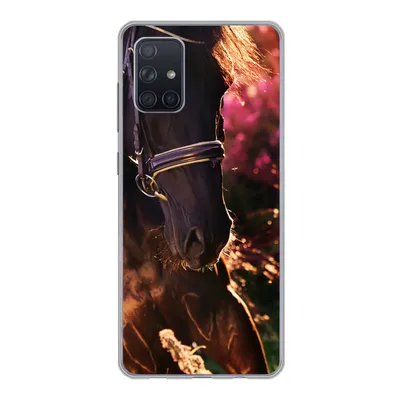 Produktbild von MuchoWow® Handyhülle Schutzhülle Hülle für Samsung Galaxy A51 Pferd - Sonne - Porträt Silikon Softcase Handy Hülle - Schutzabdeckung