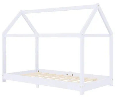 Produktbild von vidaXL Kinder-Bettgestell Weiß Massivholz Kiefer 80 x 160 cm