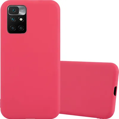 Obrázek produktu pro Cadorabo Case for Xiaomi RedMi 10 / RedMi NOTE 11 4G Protective Cover in Red Pouzdro na mobilní telefon TPU Silicone Case Cover
