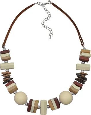 Produktbild von Steuer Modeschmuck Kette Metall 50cm braun 445050181