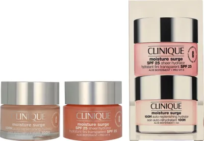 Produktbild von Moisture Surge SPF25 Sheer Hydrator 50ml/Moisture Surge 100H Auto-replenishing Hydrator 50ml Clinique Moisture Surge Gesichtspflegeset