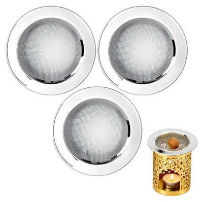 Produktbild von 3 Stück Edelstahlsiebe für Duftlampen und Räucherstövchen mit Ø 11 cm