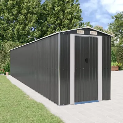 Produktbild von "Spring Sale"Geräteschuppen - elegantes Design - Geräteschuppen/Gartenschrank - Anthrazit 192x1021x223cm Verzinkter Stahl DE558941 - Geräteschuppen