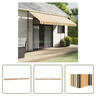 Produktbild von The Living Store Markisenvolant Gelb und Grau Gestreift 4 m