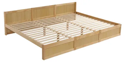 Image de Lit familial HOME DELUXE DILAR  – Naturel, pin (270 x 200 cm) | Idéal pour le confort familial