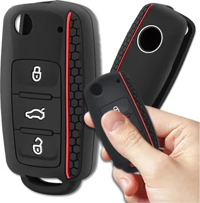 Produktbild von EDIBAZZAR | SILIKONHÜLLE Etui für Volkswagen Golf Polo Bora Skoda Schlüssel