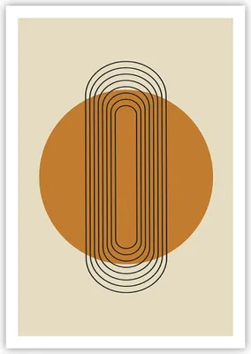 Produktbild von Poster - Poster ohne Rahmen - Stück Geometrisch Orange - 70x100 cm - Wand Bild - Wanddeko - Wandbilder - Kunstposter - Wandposter - Bilder - Kunstdruck - Wanddekoration - Wandbild - P2XPA70x100-4877