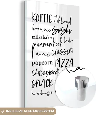 Produktbild von MuchoWow Glasbilder - Bilder auf Wandbild - Foto auf Glas Küche - Essen - Zitate 20x30 cm Wanddekoration aus Glas - Acrylglasbild - Acrylbilder - Acrylglas