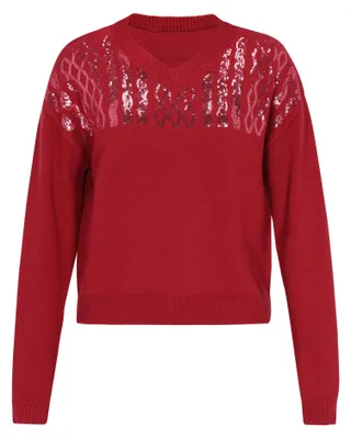 Produktbild von EVERA Damen Pullover - Bordeaux EVERA Damen Pullover - Bordeaux, XS/S