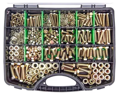 Image de Jeu de 907 pièces de boulons et d'écrous en métal pour travaux de bricolage