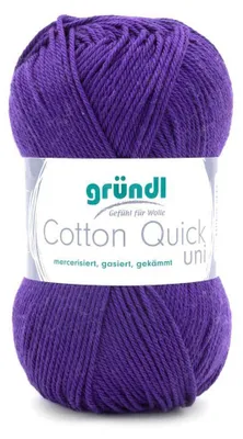 Produktbild von Gründl Baumwolle quick uni,50g.100%Baumwolle,mercerisiert,Häkel- u. Strickgarn,50g / 125 m,NS 3-4 109