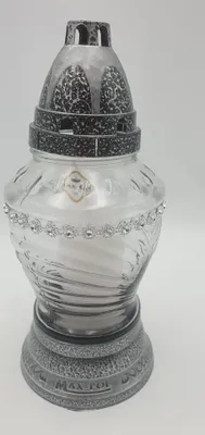 Zdjęcie produktu dla znicz lampion 8szt. SREBRNY 25cm