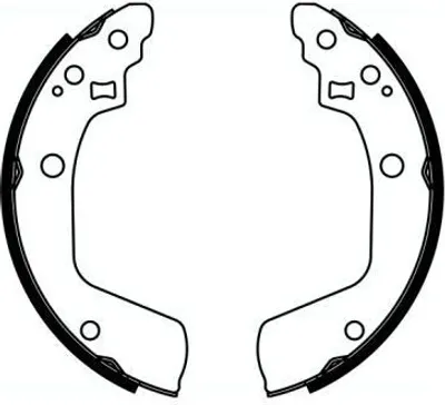 Produktbild von ABE Bremsbackensatz Trommelbremse Hinten für SUZUKI SWIFT III (MZ, EZ) C08029ABE