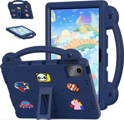 Obrázek produktu pro Ochranné pouzdro pro Lenovo Tab M11 / Tab K11 11" 2024, roztomilé dětské pouzdro, odolné proti nárazům s držadlem a stojánkem Tmavě modrá