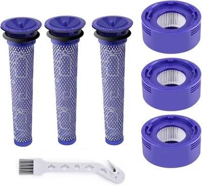 Produktbild von Filter für Dyson V8, V7, 3 Vorfilter und 3 Nachfilter für Dyson V7 V8 Absolute Animal Motörhead-Staubsauger, Ersatzteile # 965661-01, 967478-01