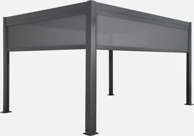 Produktbild von sweeek - Bioklimatische Pergola Palace 3x4m mit Markise 3 m + Markise 4 m - Anthrazit