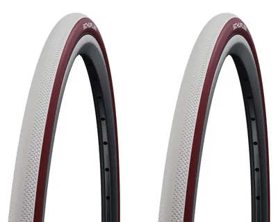 Produktbild von 2x Schwalbe Dunk King 25-559 weiß / bordeaux Tube Type Faltreifen 26x1.00