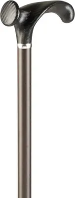 Produktbild von Ossenberg Gehstock Links | Carbonoptik | Softgriff | Verstellbar | Zierring
