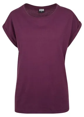 Imagen del producto de Urban Classics - Camiseta con hombros caídos para mujer, modelo TN574 (Talla L) (Color cereza)