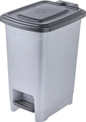 Image de keeeper poubelle à pédale "olaf" 40 litres PP light silver