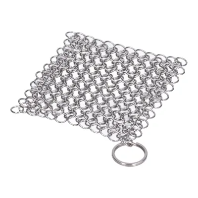 Image de Nettoyeur de fonte,Nettoyeur de fonte,Nettoyeur de cotte de mailles,Nettoyeur de chaîne,Nettoyeur de casseroles en acier inoxydable,Grattoir à mailles métalliques