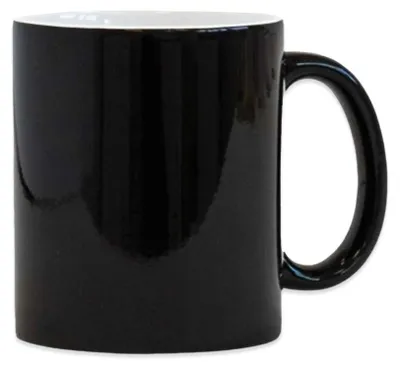 Produktbild von Plottermarie Sublimationsrohlinge Sublimations-Tassen für personalisierte Geschenkideen – Sublimationsrohlinge, Fotogeschenke, Personalisierung & DIY Farbwechseltasse schwarz glanz 12er Set